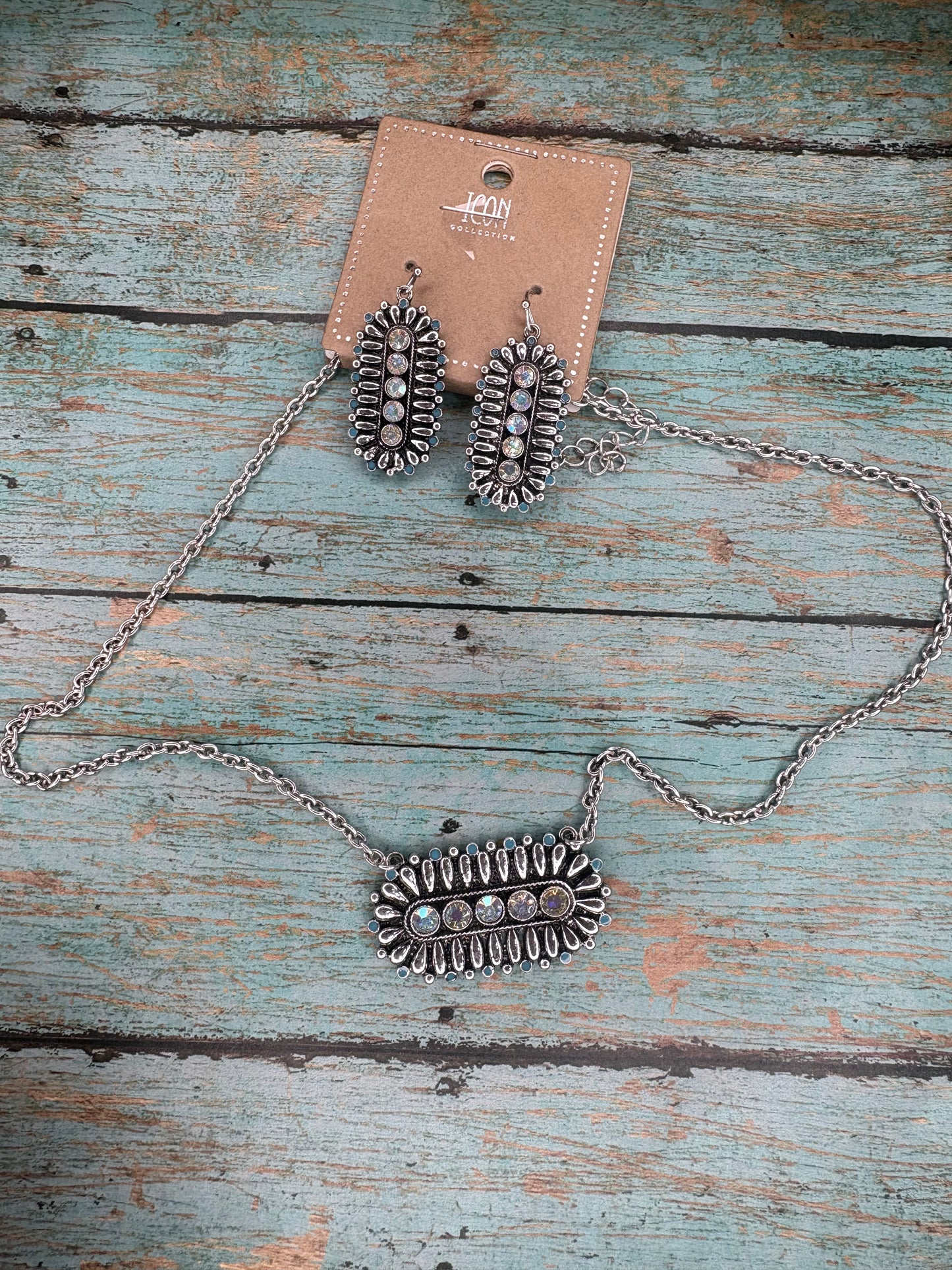 rhinestone necklace set