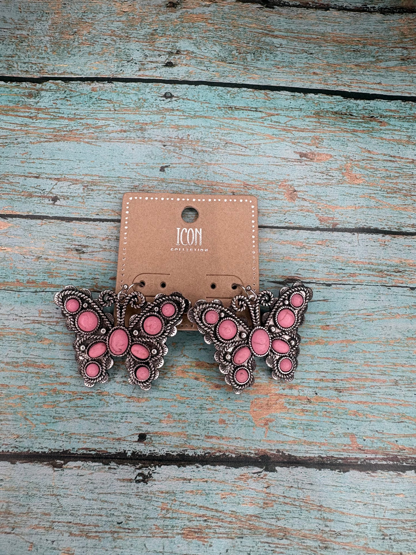 Pink Butterfly Earrings