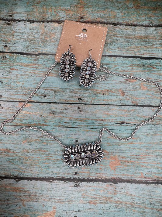 rhinestone necklace set