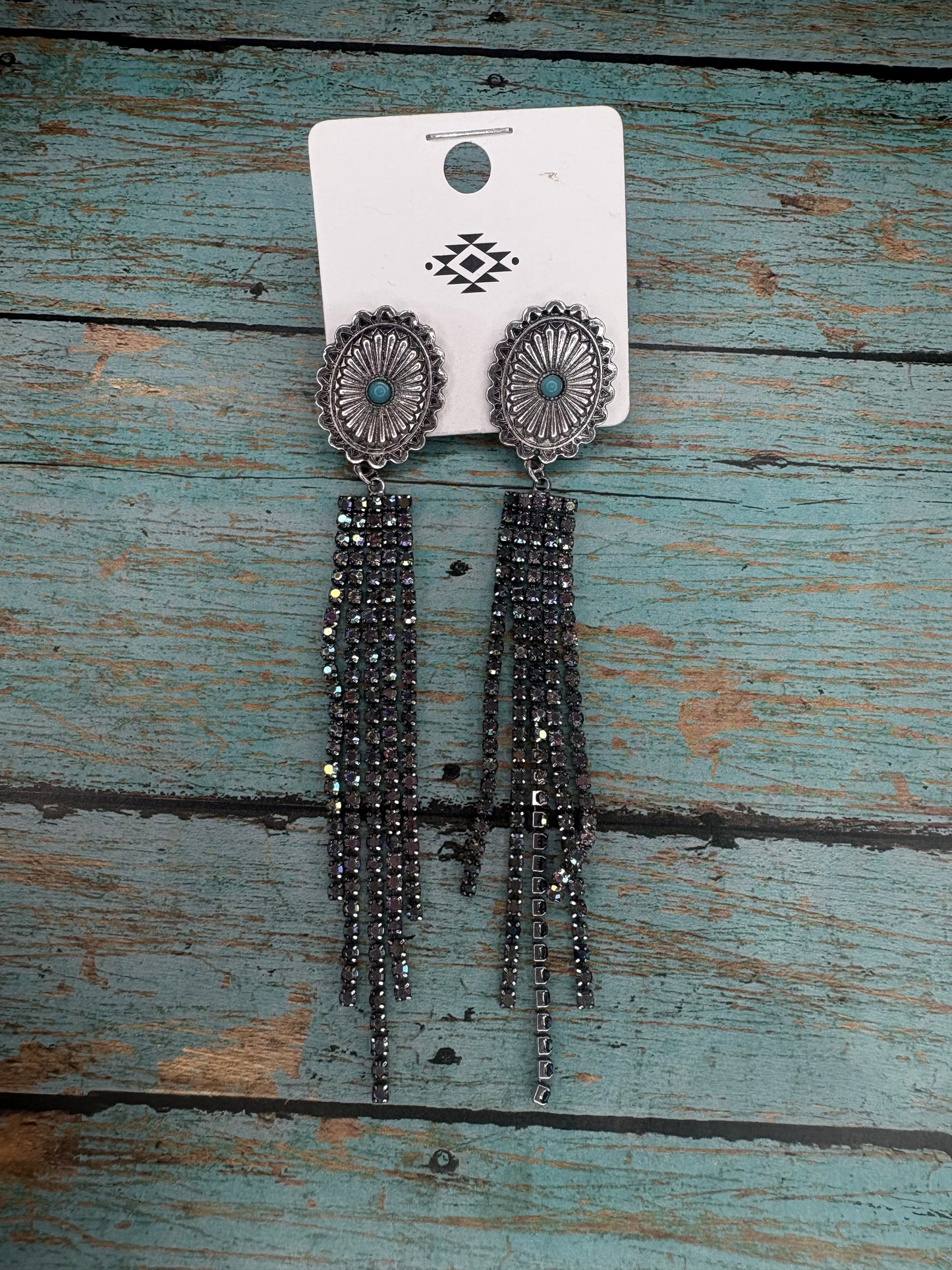 Western Round Concho Earrings