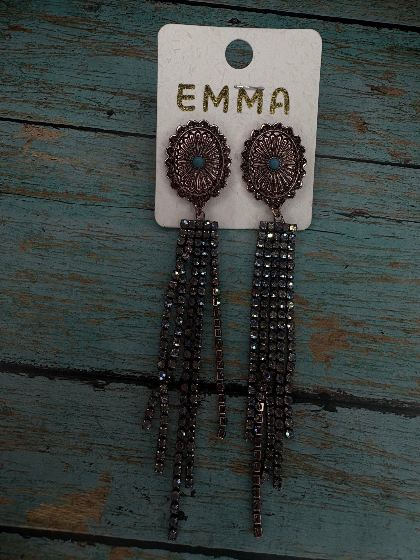 Western Round Concho Earrings