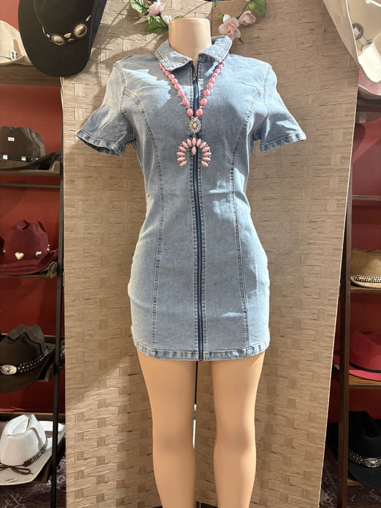Lucky and blessed Jean Dress