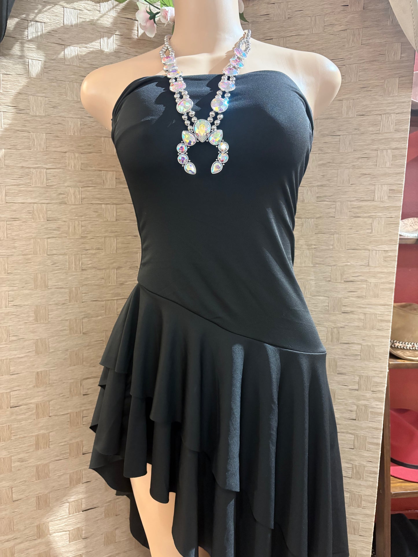 ruffled side dress