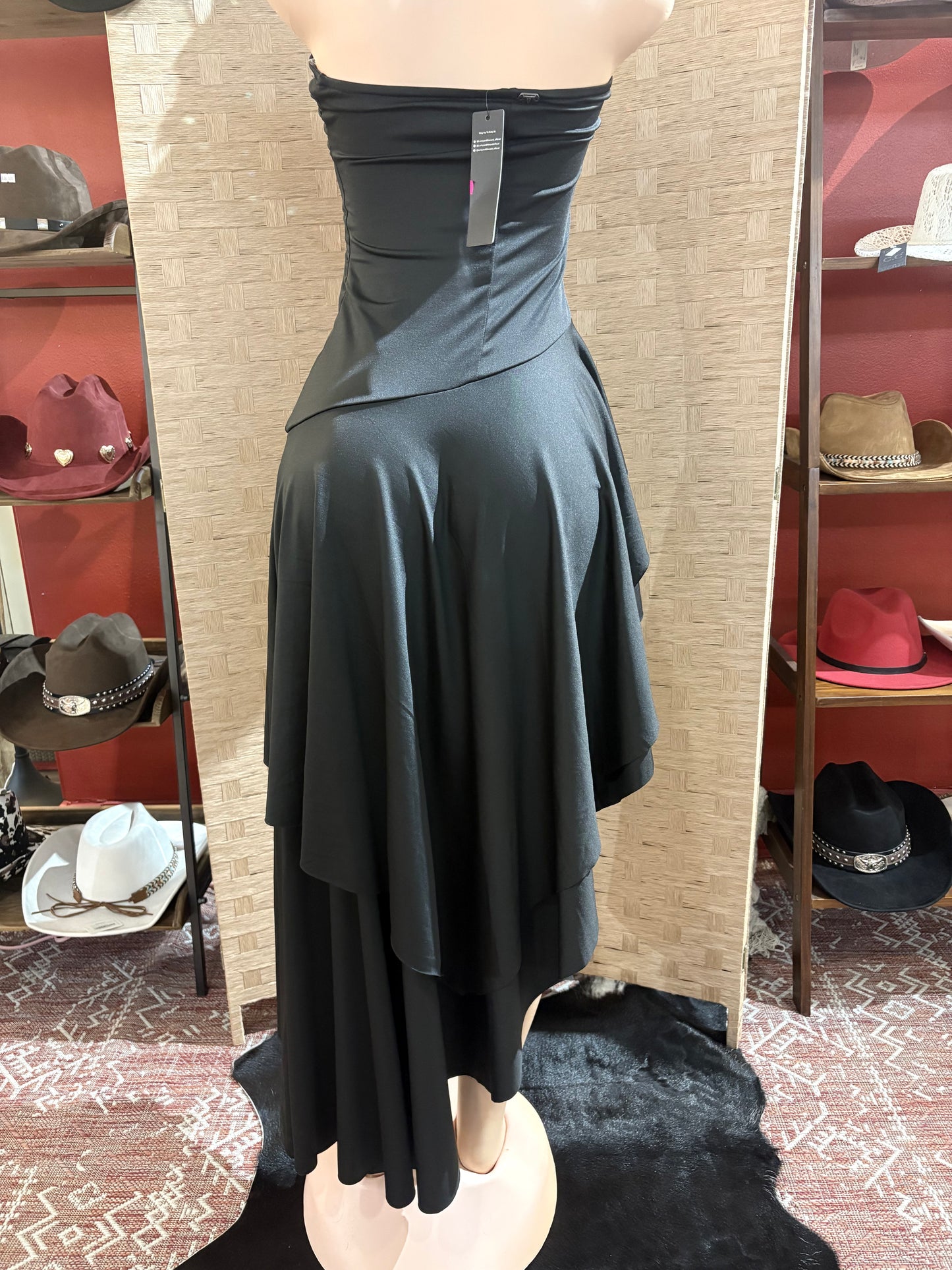 ruffled side dress